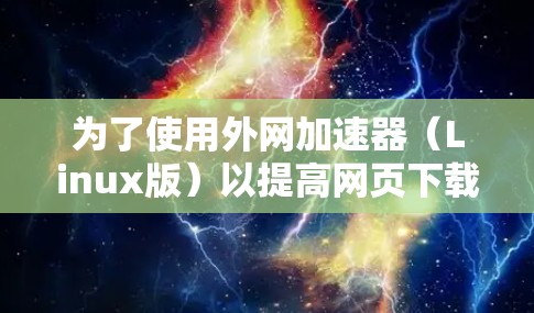 为了使用外网加速器（Linux版）以提高网页下载速度，可以按照以下步骤进行