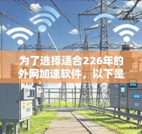 为了选择适合226年的外网加速软件,以下是一些步骤性的建议 为了选择适合226年的外网加速软件,以下是一些步骤性的建议