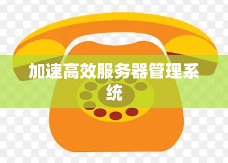 加速高效服务器管理系统 加速高效服务器管理系统