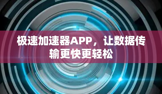 极速加速器APP,让数据传输更快更轻松 极速加速器APP,让数据传输更快更轻松