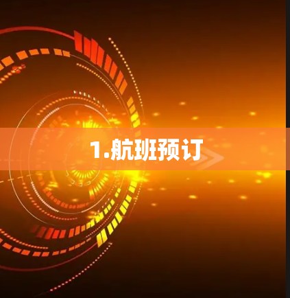 1.航班预订 1.航班预订