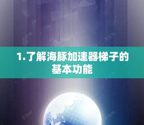 1.了解海豚加速器梯子的基本功能 1.了解海豚加速器梯子的基本功能